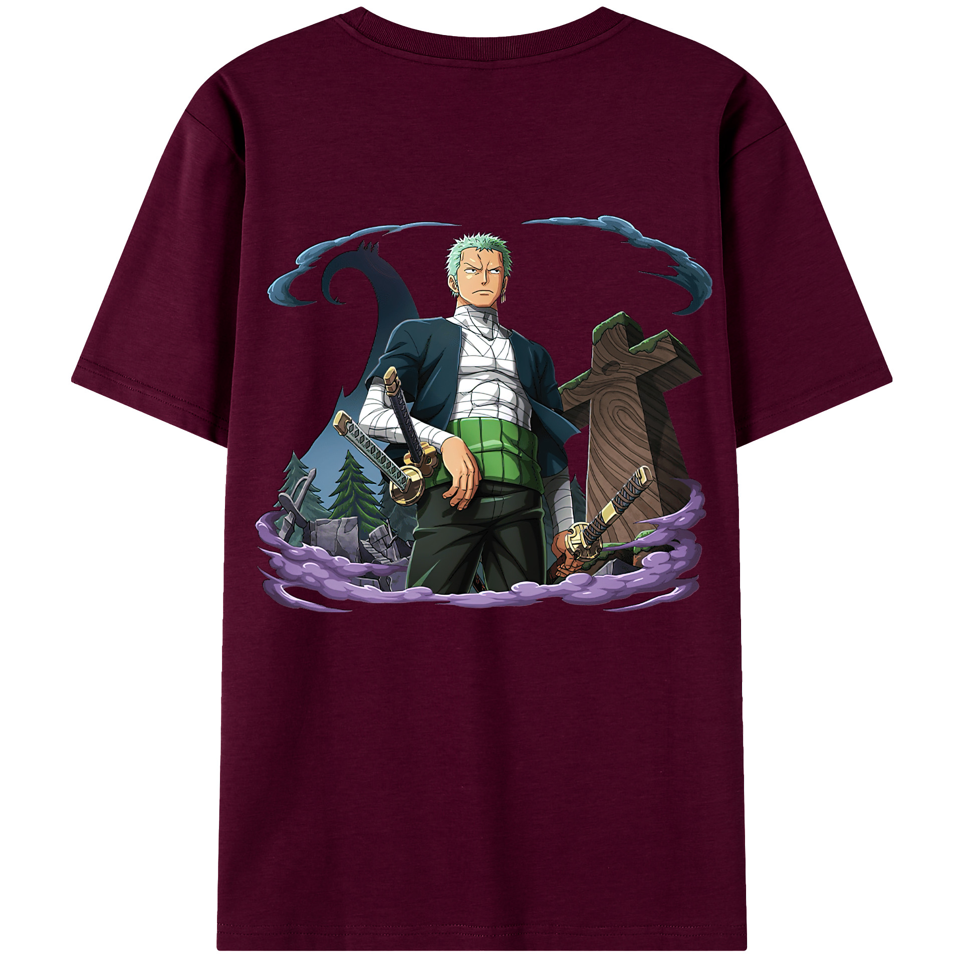 ワンピース ロロノア・ゾロ ONE PIECE Roronoa Zoro レディース半袖Tシャツ(バックプリント)